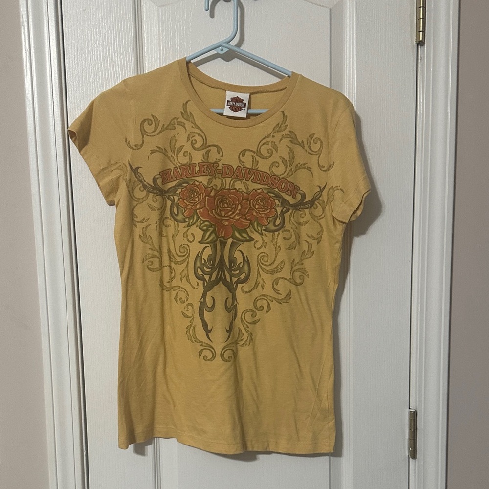 Harley-Davidson Women's Mustard Graphic Tee